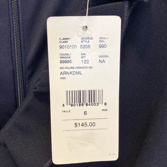 Navy Ruffle Sleeve Dress - Picture 2 of 9